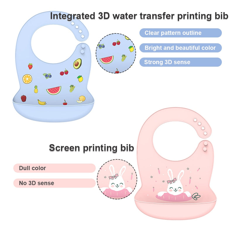 Babador de silicone infantil