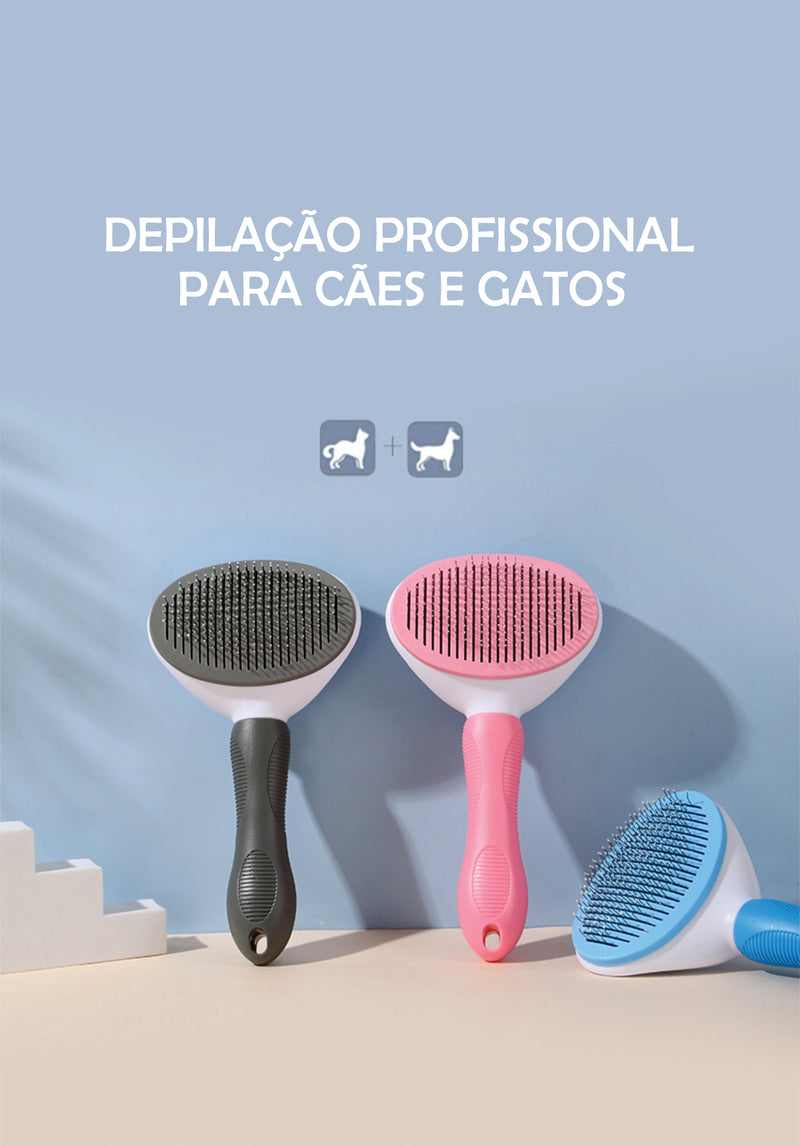 Escova autolimpante removedora de pelos para Pets - self cleaning